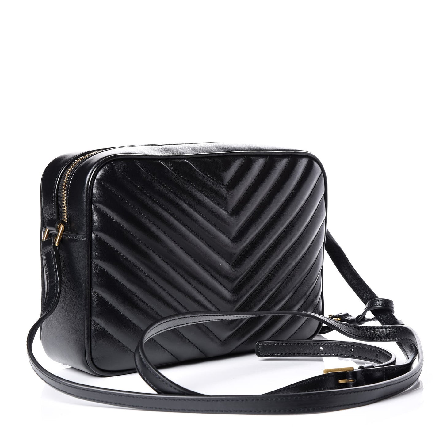 Calfskin Matelasse Monogram Lou Camera Bag Black