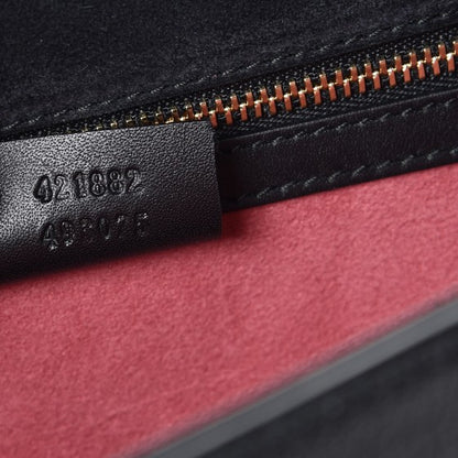 Gucci Calfskin Embroidered Small Sylvie Shoulder Bag Black 10 of 10