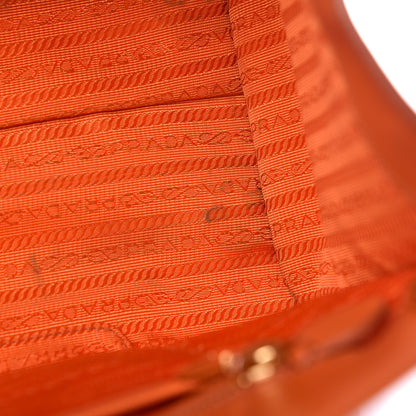 Prada Saffiano Lux Top Handle Tote Papaya 12 of 25
