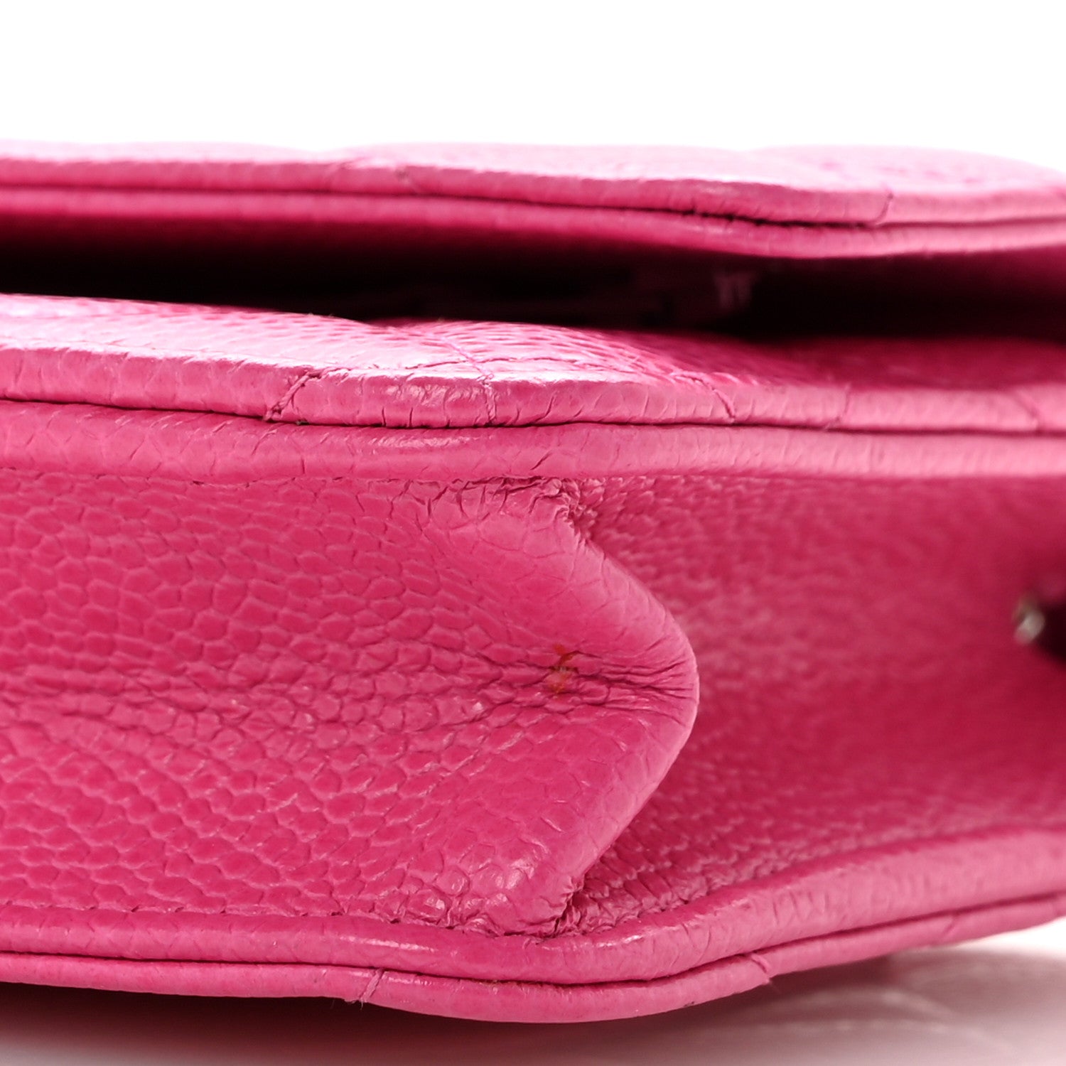 Chanel Caviar Enamel Quilted Wallet On Chain WOC Pink 11 of 12