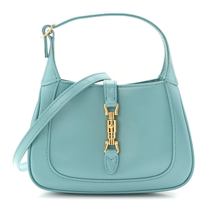 Gucci Boarded Dyana Lux Calfskin Mini Jackie 1961 Hobo Dusty Azure 1 of 10