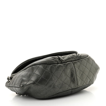 Chanel Caviar Half Moon Large Flap Dark Silver 4 of 10