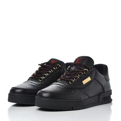 Louis Vuitton Calfskin Mens LV Trainer Sneakers 8 Black 3 of 7