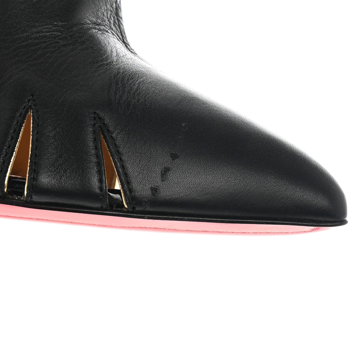 Christian Louboutin Calfskin Chiffon Fontabooty 120 Ankle Booties 38 Black 10 of 14
