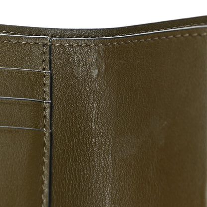Loewe Grained Calfskin Small Vertical Wallet Dark Blush Dark Olive 10 of 11