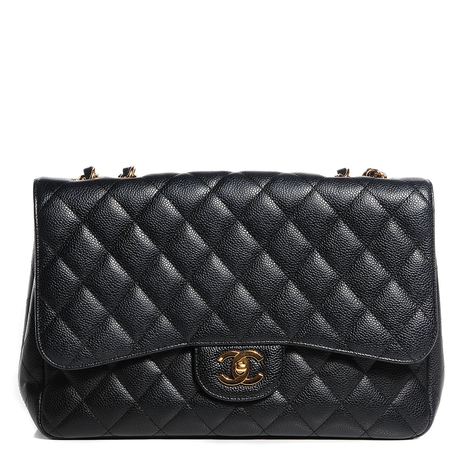 Chanel Caviar Jumbo Single Flap Black 1 of 7