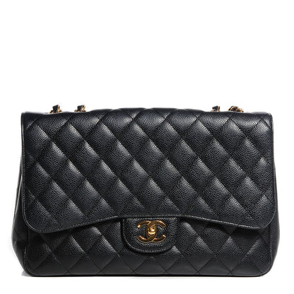 Chanel Caviar Jumbo Single Flap Black 1 of 7
