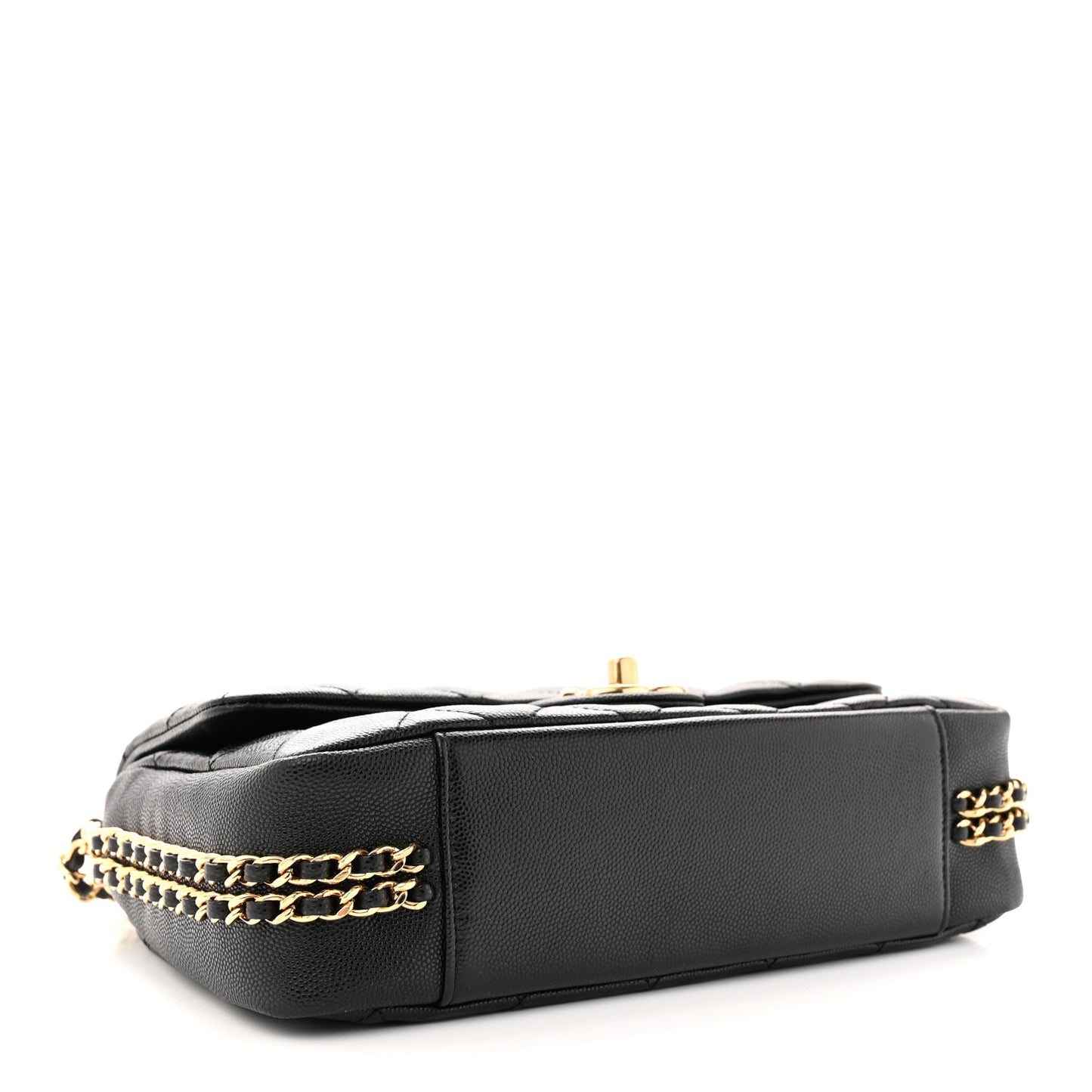 Caviar Quilted Small CC You Flap Black