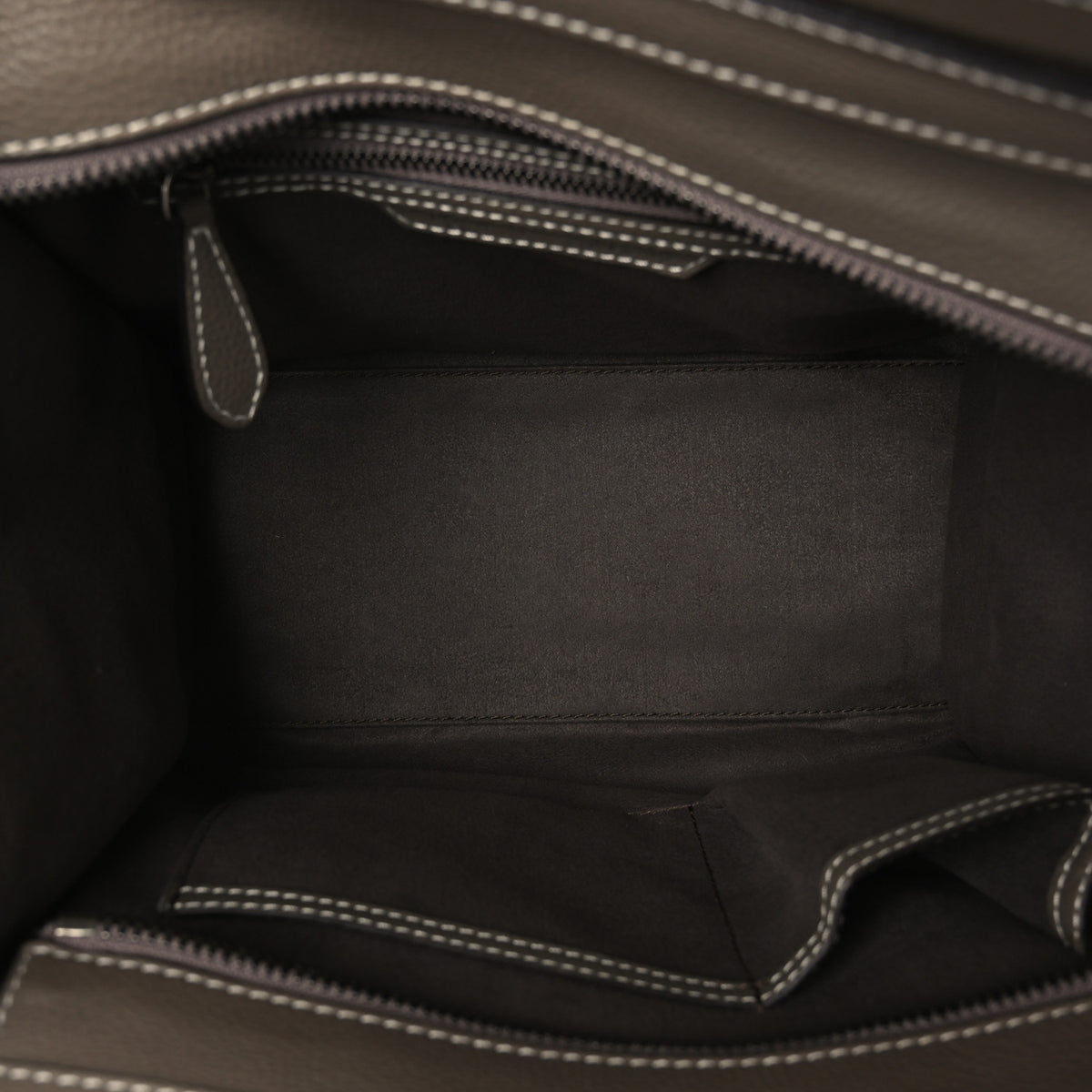 Celine Drummed Calfskin Micro Luggage Souris 5 of 10