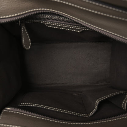 Celine Drummed Calfskin Micro Luggage Souris 5 of 10