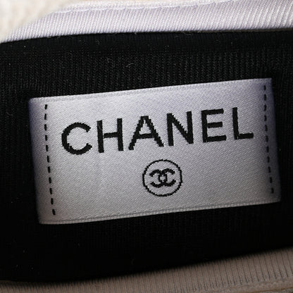 Chanel Fabric Laminated Calfskin Stretch CC Womens Sneakers 38 White Silver 8 of 10