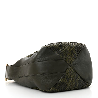 Gucci Snakeskin Greenwich Shoulder Bag Green 4 of 10