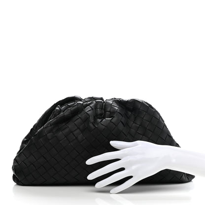 Bottega Veneta Nappa Maxi Intreccio The Pouch Oversized Clutch Black 2 of 9