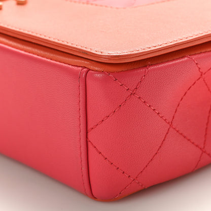 Chanel Sheepskin Quilted Medium Vintage Mademoiselle Flap Coral Orange 10 of 10