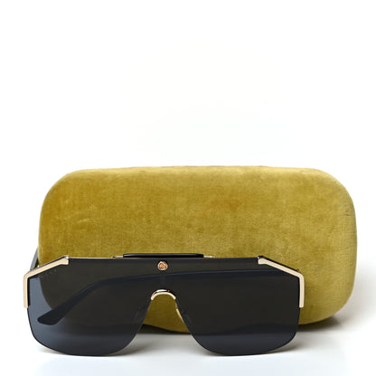 Gucci Metal Rimless Square Sunglasses GG0291S Black Gold 8 of 8