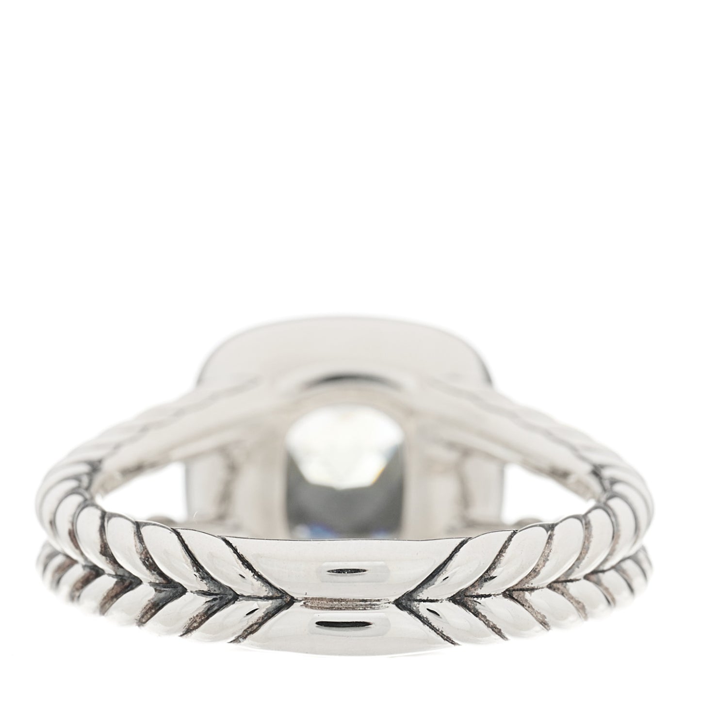 Sterling Silver Diamond Prasiolite 7mm Petite Albion Ring 54 7