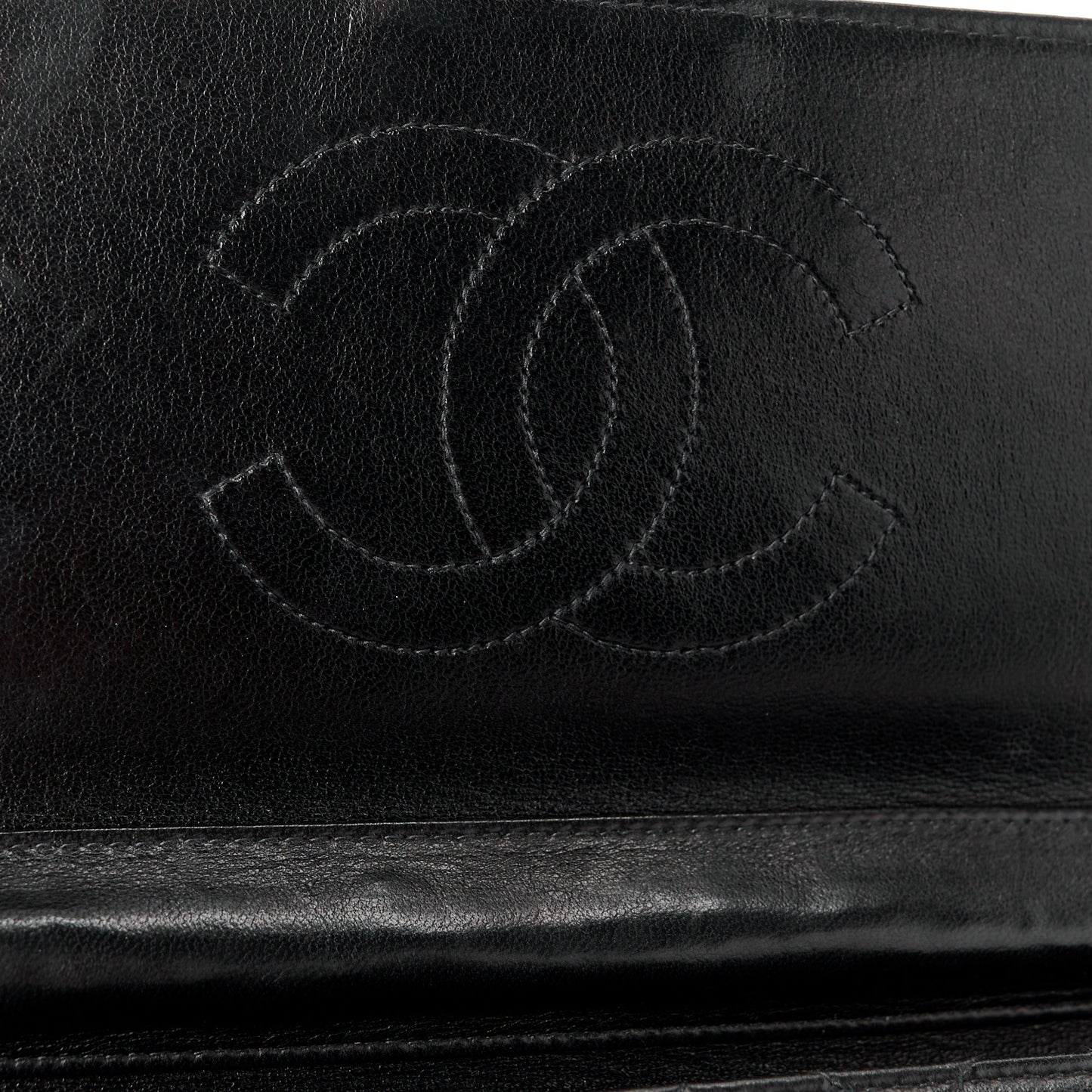 Lambskin Quilted Medium Single Flap Black