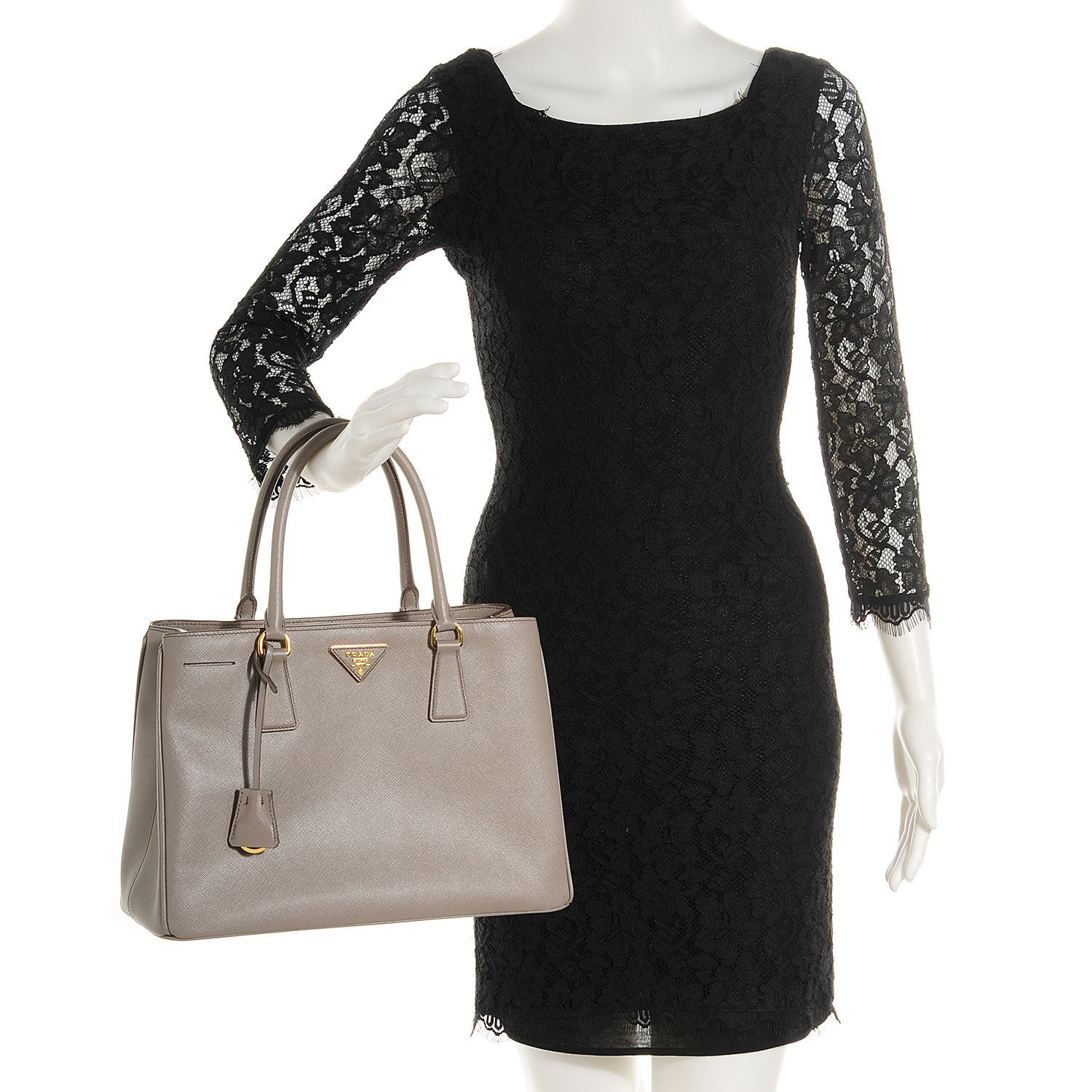 Prada Saffiano Lux Medium Tote Argilla 2 of 11