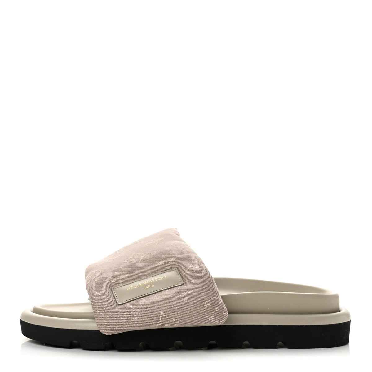 Louis Vuitton Monogram Denim LV  Womens Pool Pillow Comfort Mules 40 Grey 1 of 10