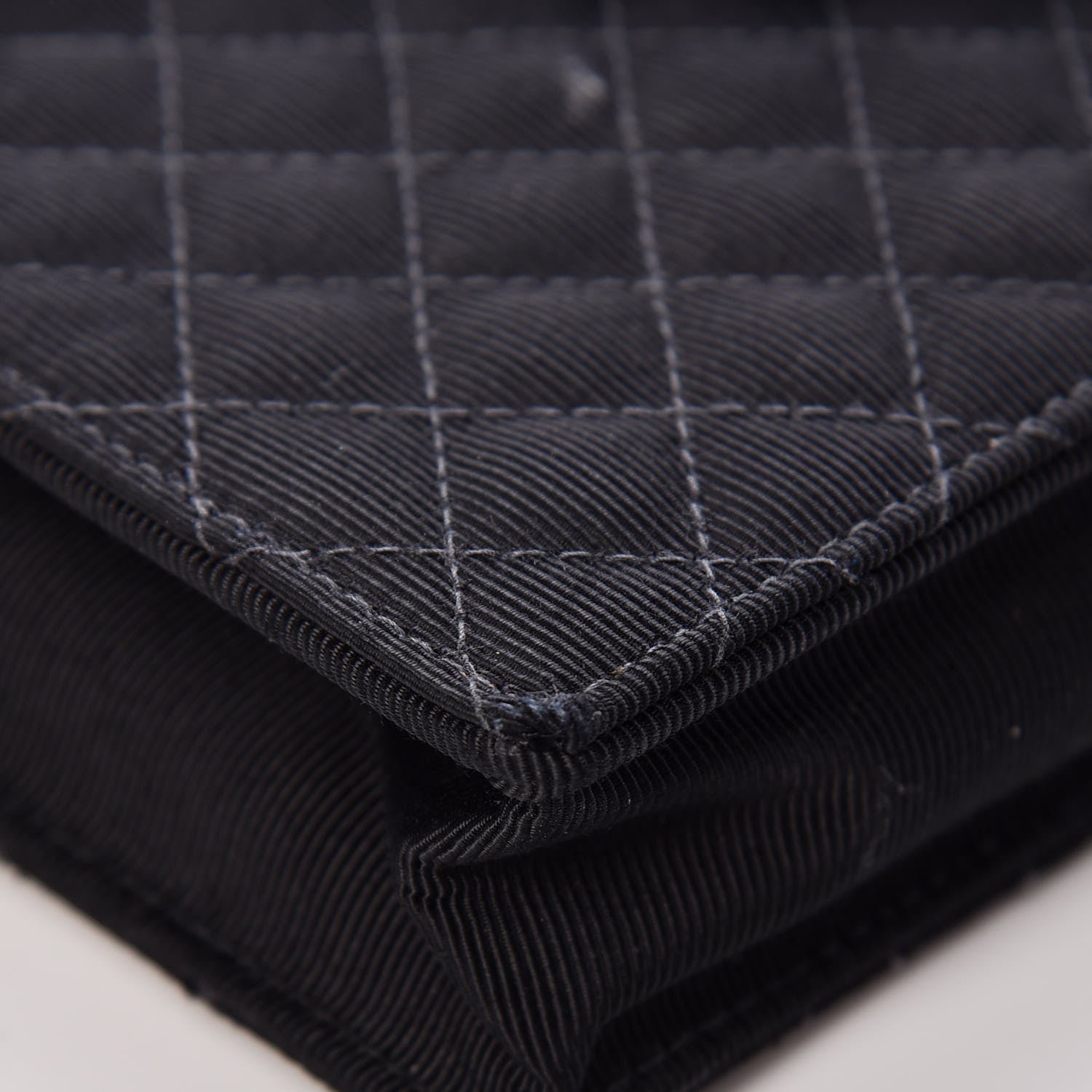 Chanel Grosgrain Quilted Embroidered Patch Flap Black 11 of 15