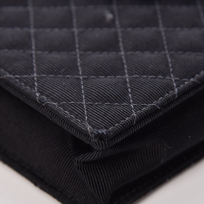 Chanel Grosgrain Quilted Embroidered Patch Flap Black 11 of 15