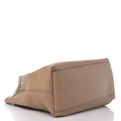 Gucci Pebbled Calfskin Medium Soho Chain Shoulder Bag Rose Beige 4 of 10