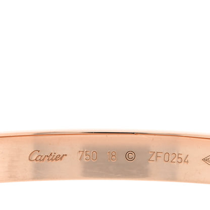 Cartier 18K Pink Gold LOVE Bracelet 18 3 of 6