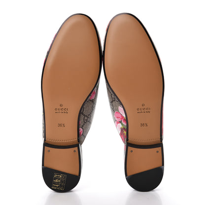 Gucci GG Supreme Monogram Blooms Womens Princetown Slippers 36.5 Beige Multicolor Dry Rose 5 of 8