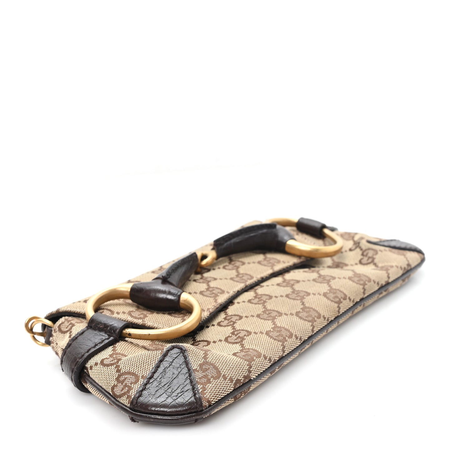 Monogram Horsebit Clutch Dark Brown