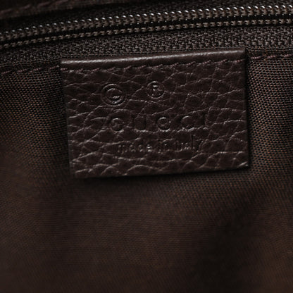 Gucci Crystal Monogram Large GG Charm Dome Satchel Dark Brown 6 of 11