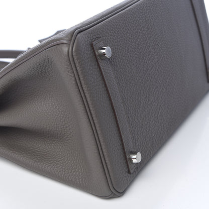 Hermes Togo Birkin 30 Etain 17 of 38