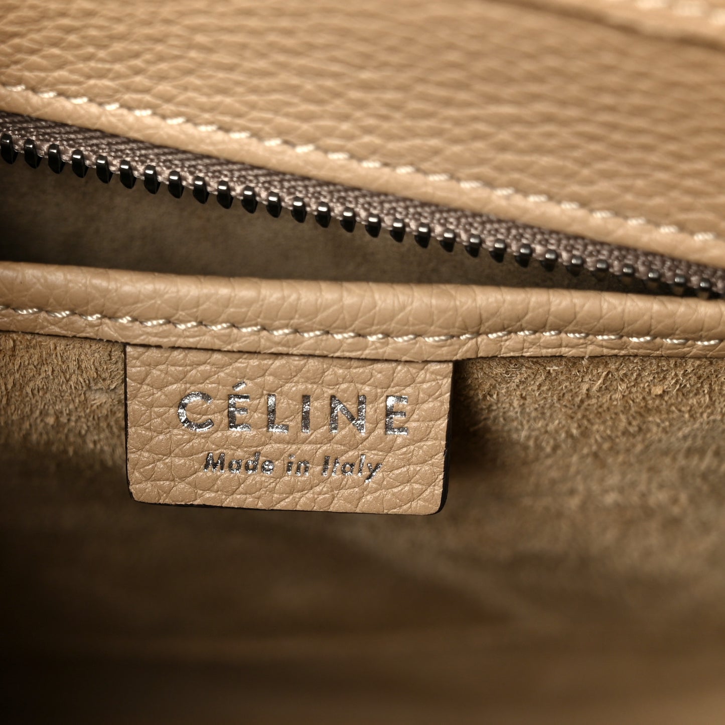 Drummed Calfskin Nano Luggage Dune
