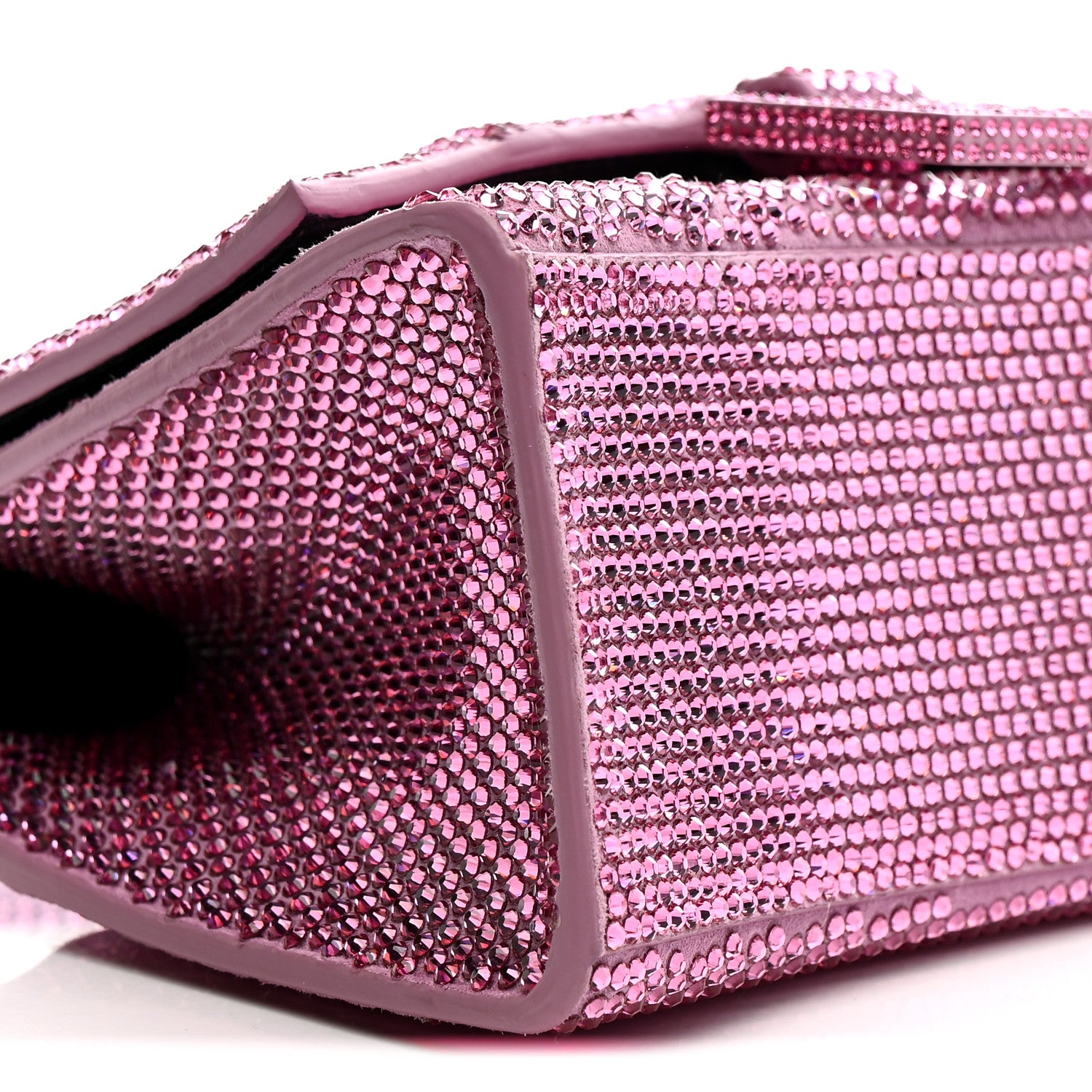Balenciaga Strass Suede Hourglass Top Handle Bag XS Pink 9 of 16
