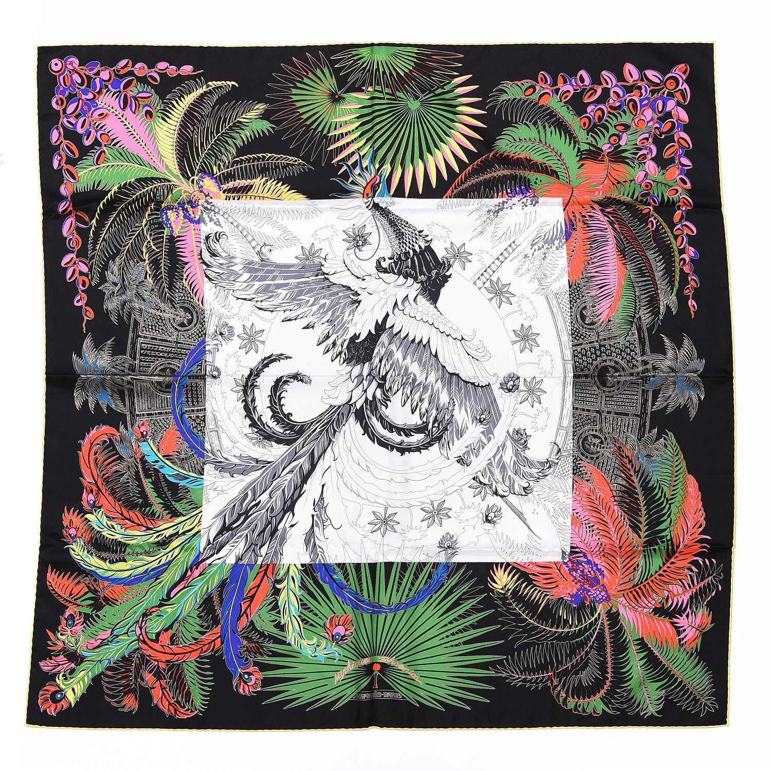 Hermes Silk Mythiques Phoenix Coloriage Scarf 90 1 of 4