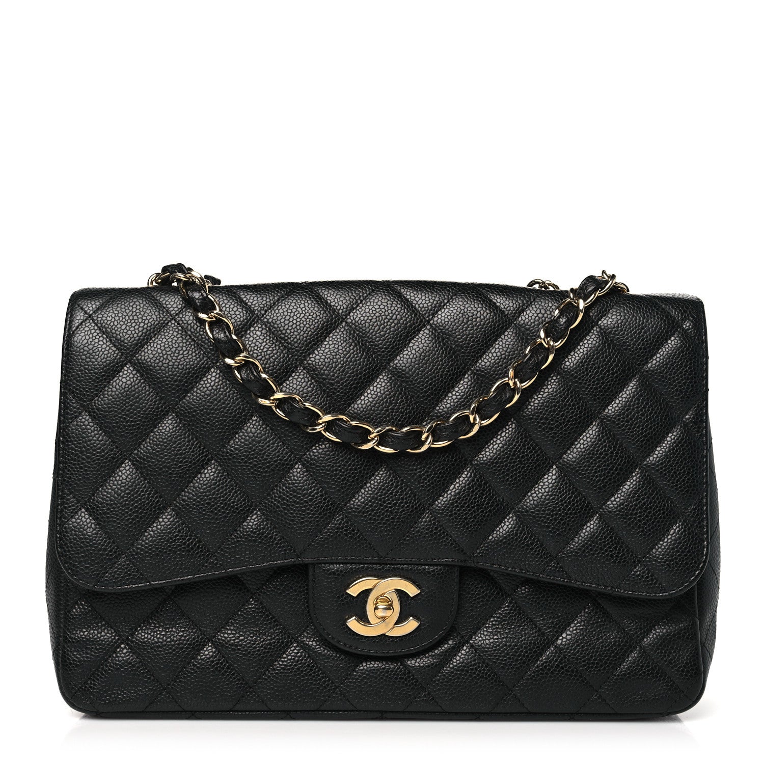 Chanel Caviar Quilted Jumbo Single Flap Black 1 of 10