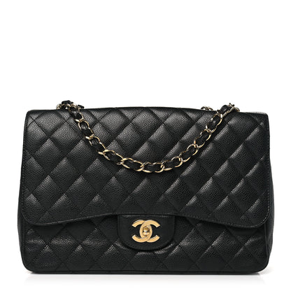 Chanel Caviar Quilted Jumbo Single Flap Black 1 of 10
