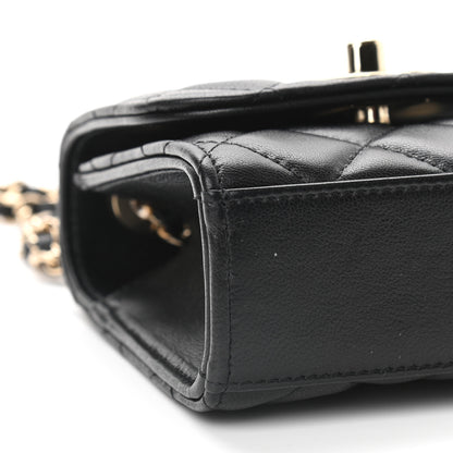 Chanel Lambskin Quilted Mini Trendy CC Chain Wallet Black 8 of 9