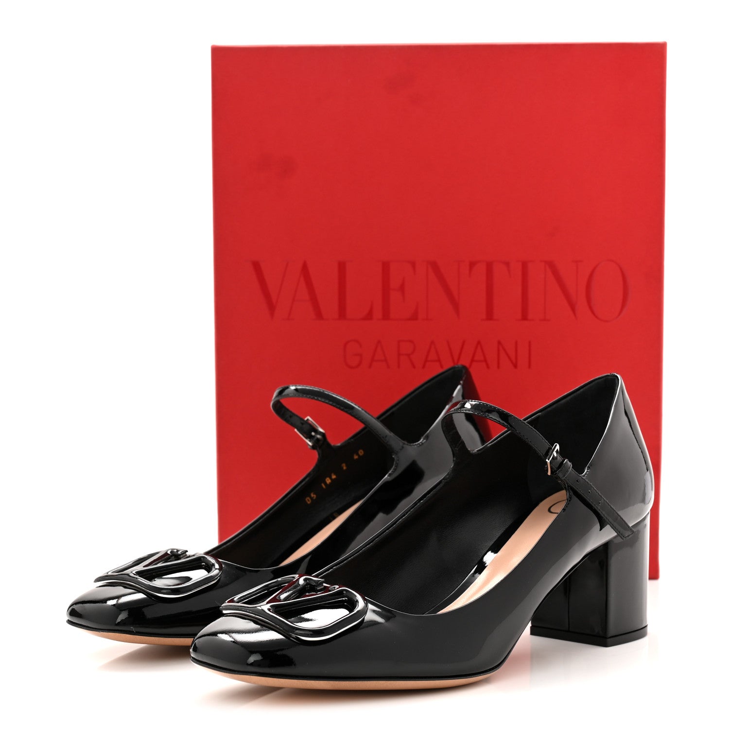 Valentino Garavani Patent Vlogo Mary Jane 55mm Pumps 40 Black