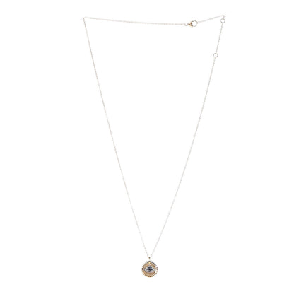 David Yurman 18K Yellow Gold Blue Sapphire Diamond Evil Eye Necklace 3 of 7