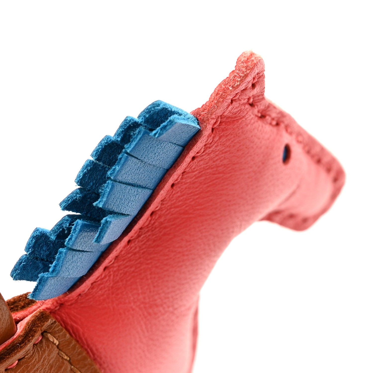 Hermes Milo Lambskin Grigri Rodeo Horse Bag Charm PM Rose Texas Bleu Zanzibar Gold 4 of 5
