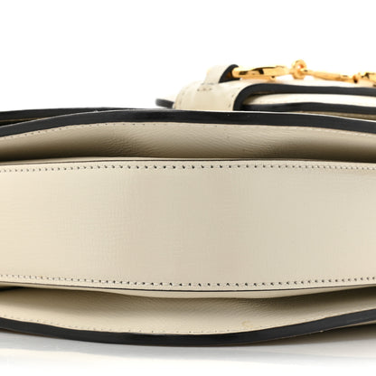 Gucci Azalea Calfskin Horsebit 1955 Shoulder Bag Mystic White 10 of 14