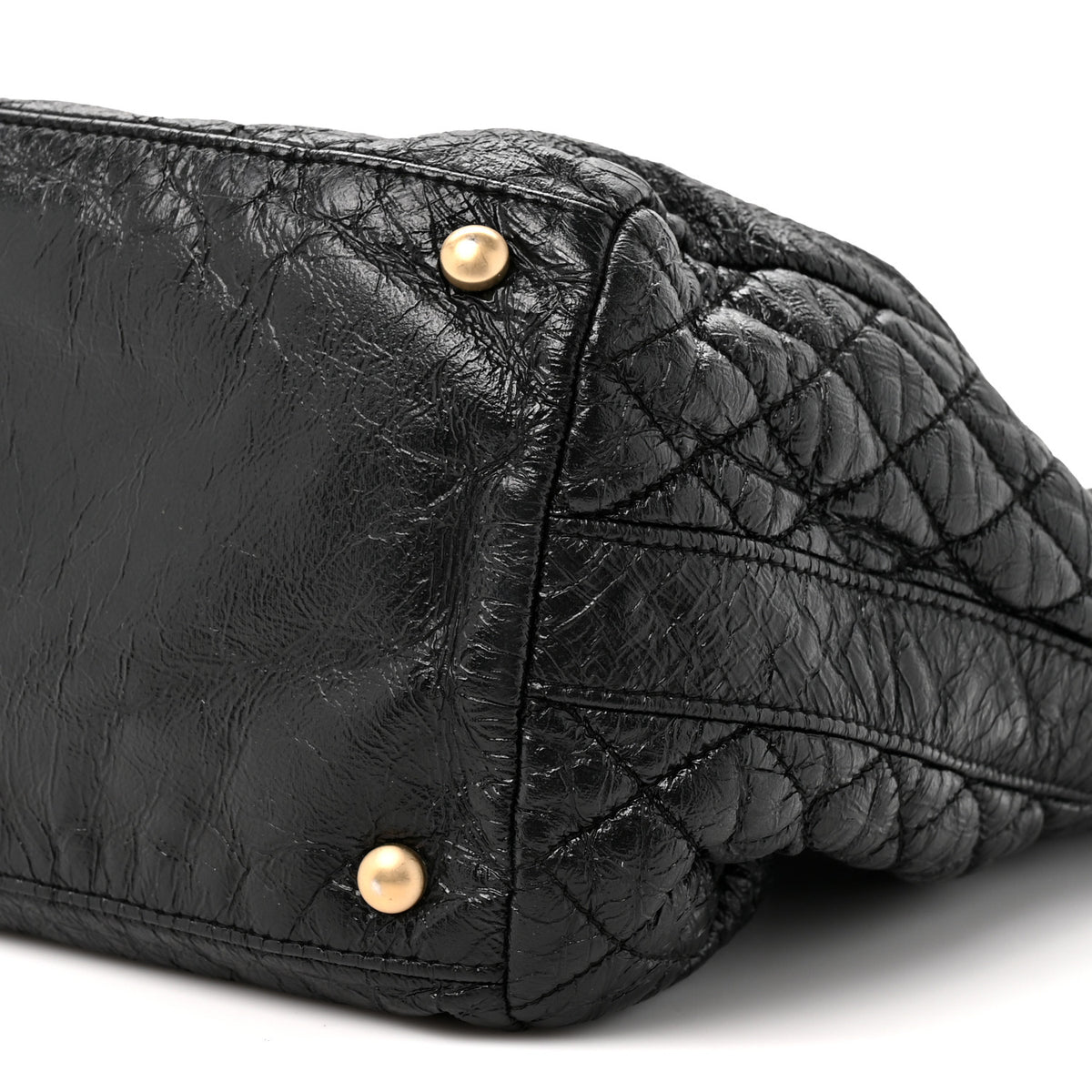 Chanel Vinyl Medium Rock and Chain Bowler Black 9 of 10
