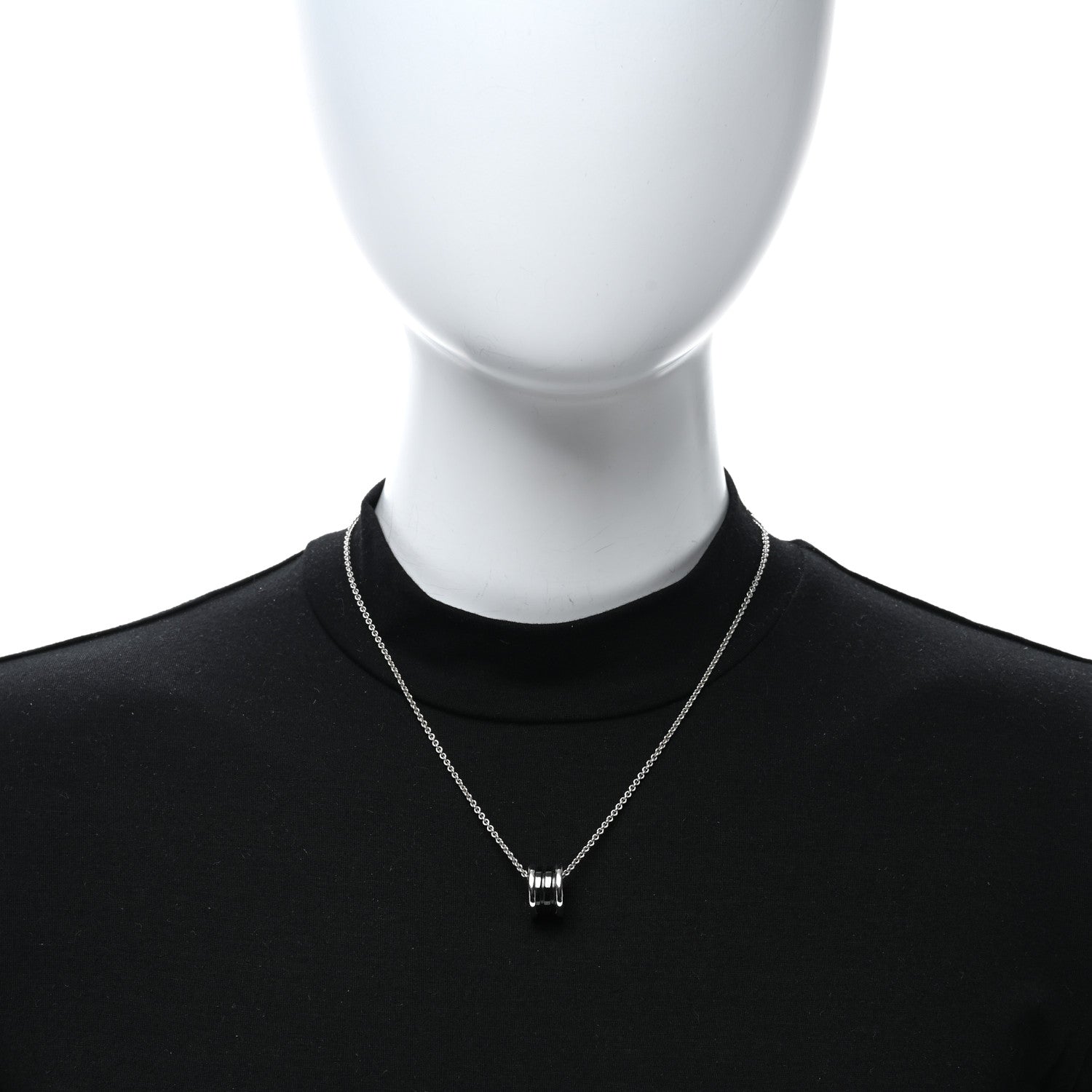 Bulgari Sterling Silver Ceramic Save The Children Pendant Necklace 3 of 5