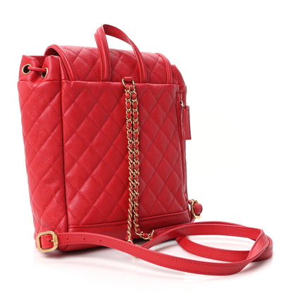 Chanel Caviar Quilted Filigree Backpack Red 3 of 10
