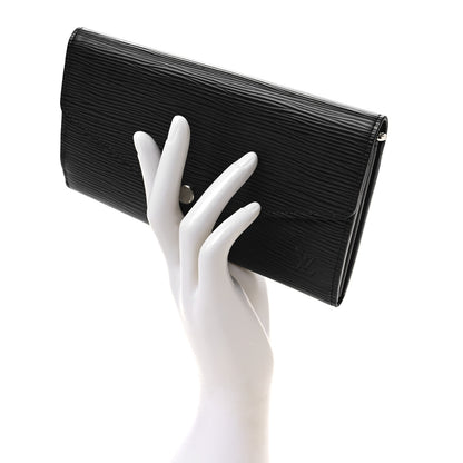 Louis Vuitton Epi Sarah Wallet NM Black 2 of 6