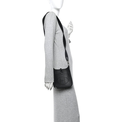 Hermes Taurillon Clemence Evelyne TPM Black 2 of 11