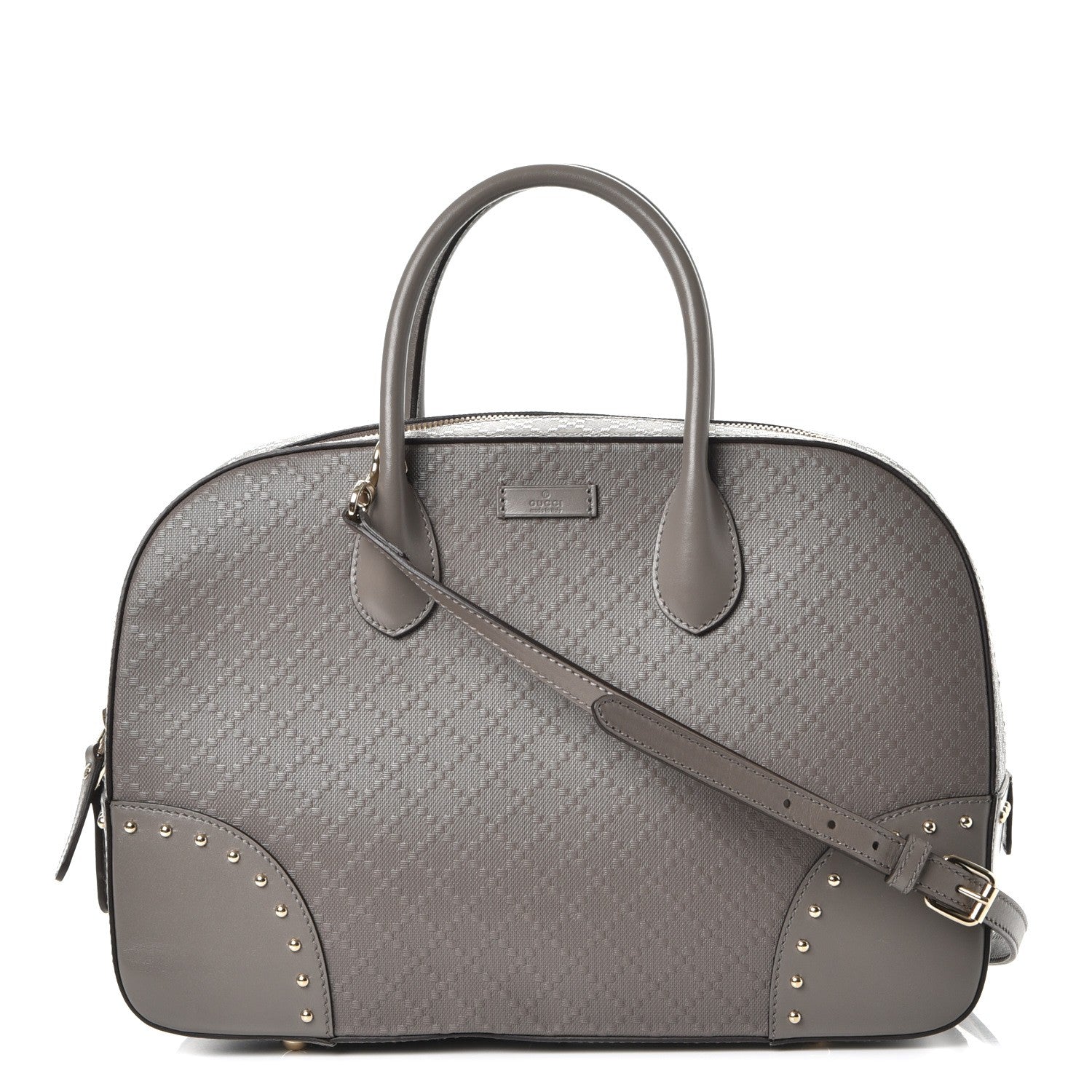 Gucci Calfskin Diamante Top Handle Bag Loess 1 of 8