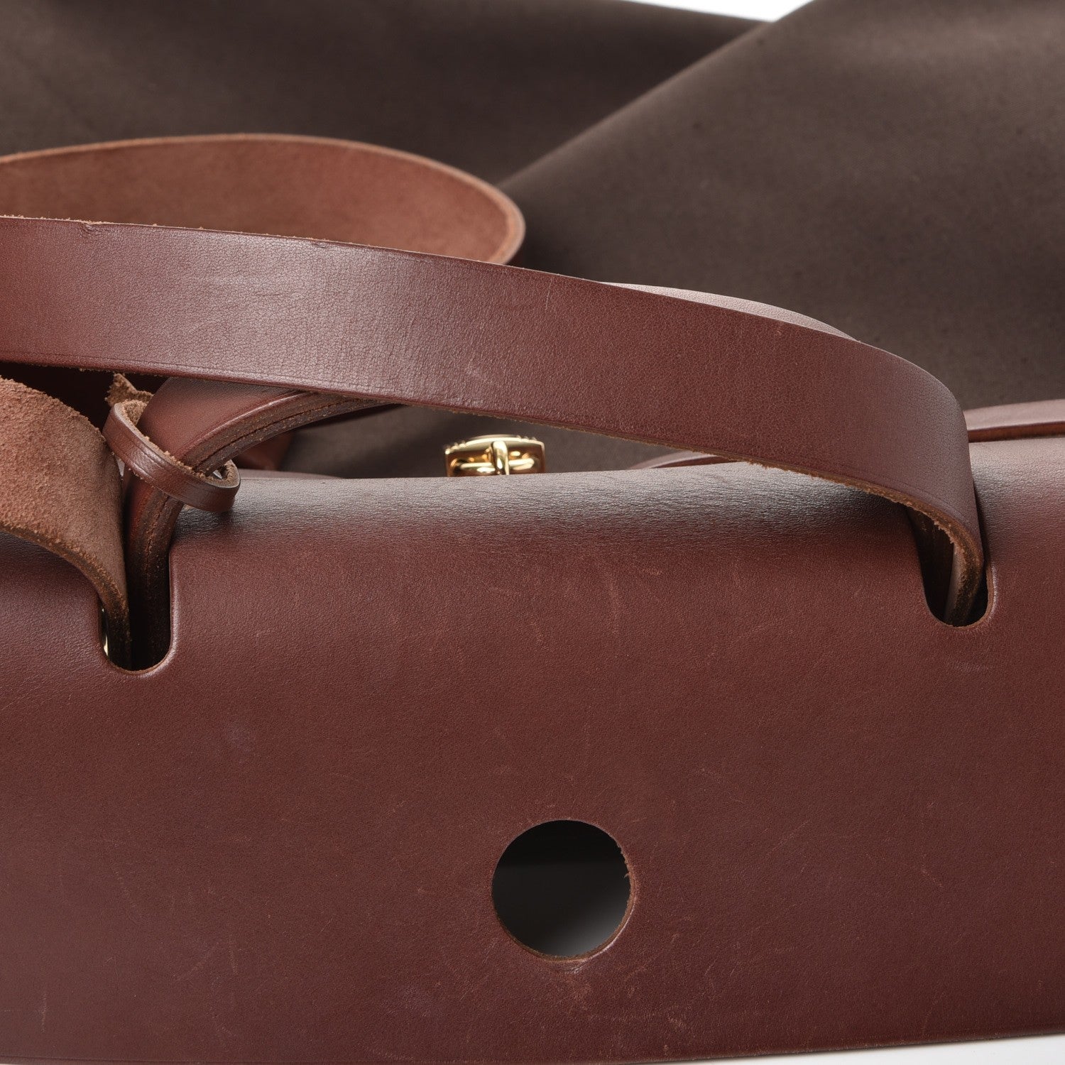 Hermes Toile Vache Calfskin Herbag 39 GM Havane 9 of 9