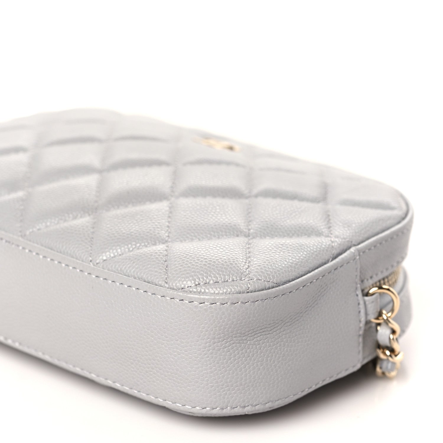 Chanel Caviar Quilted Camera Case Grey 10 of 10