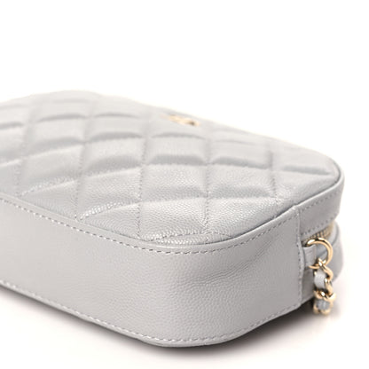 Chanel Caviar Quilted Camera Case Grey 10 of 10
